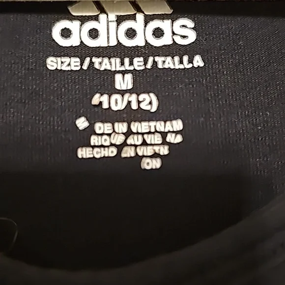 Black Adidas Tank Style Sleeveless Dress Girls Size 10/12 - Picture 2 of 4